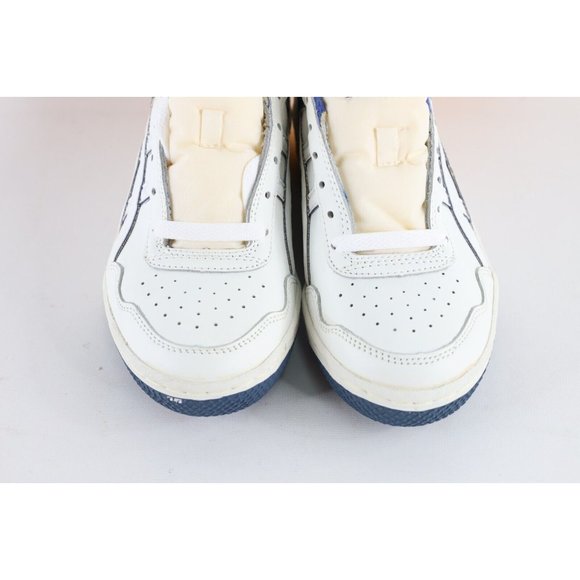 NOS Vintage 90s Asics Mens 6.5 Spell Out Outrage Lo Sneakers Shoes White Blue main image 9